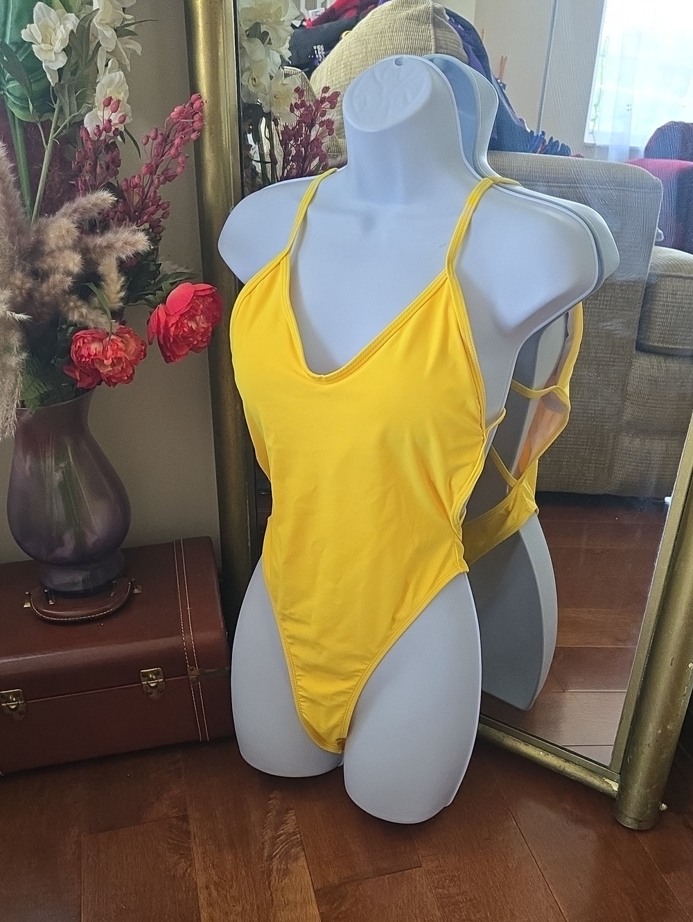 Bright Yellow One-Piece Swimsuit